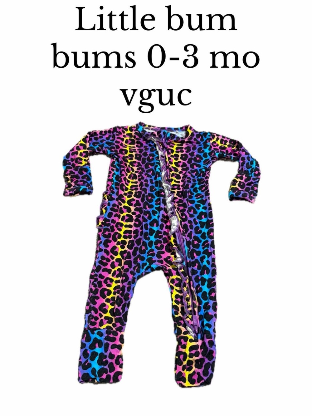 Little bum bums 0-3 month leopard pajamas